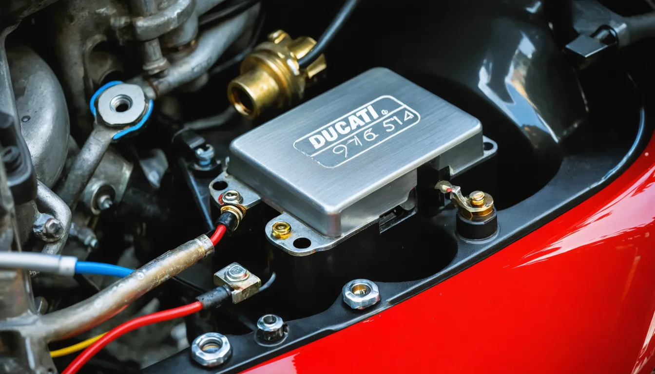 découvrez où se trouve le régulateur de tension sur la ducati 916 st4 de l’an 2000 pour faciliter son entretien et optimiser les performances de votre moto.